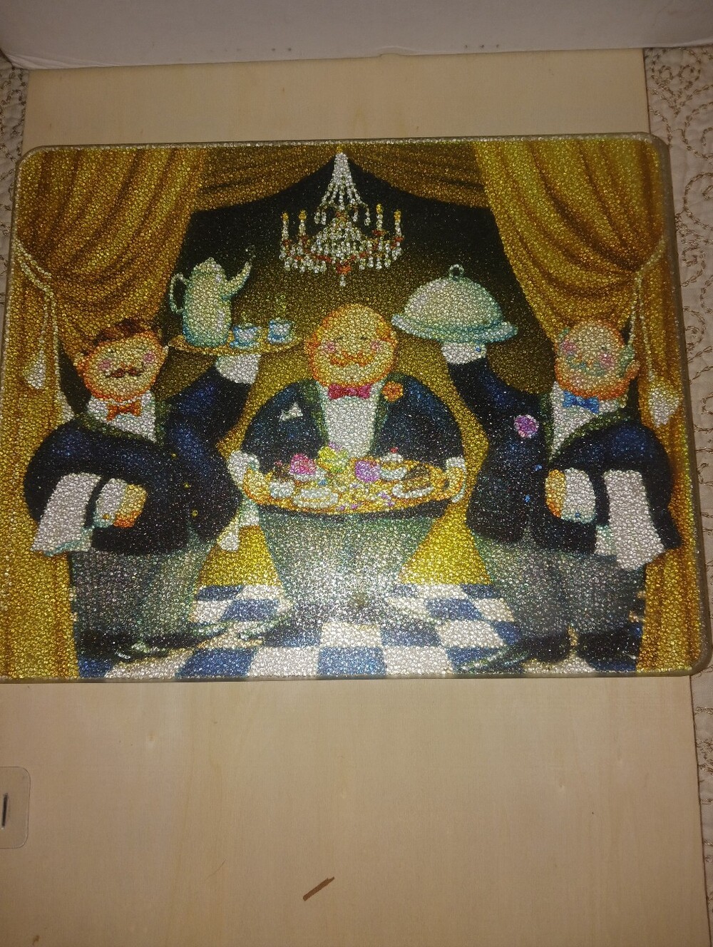 Cute Small Glass Chef Cutting Board
